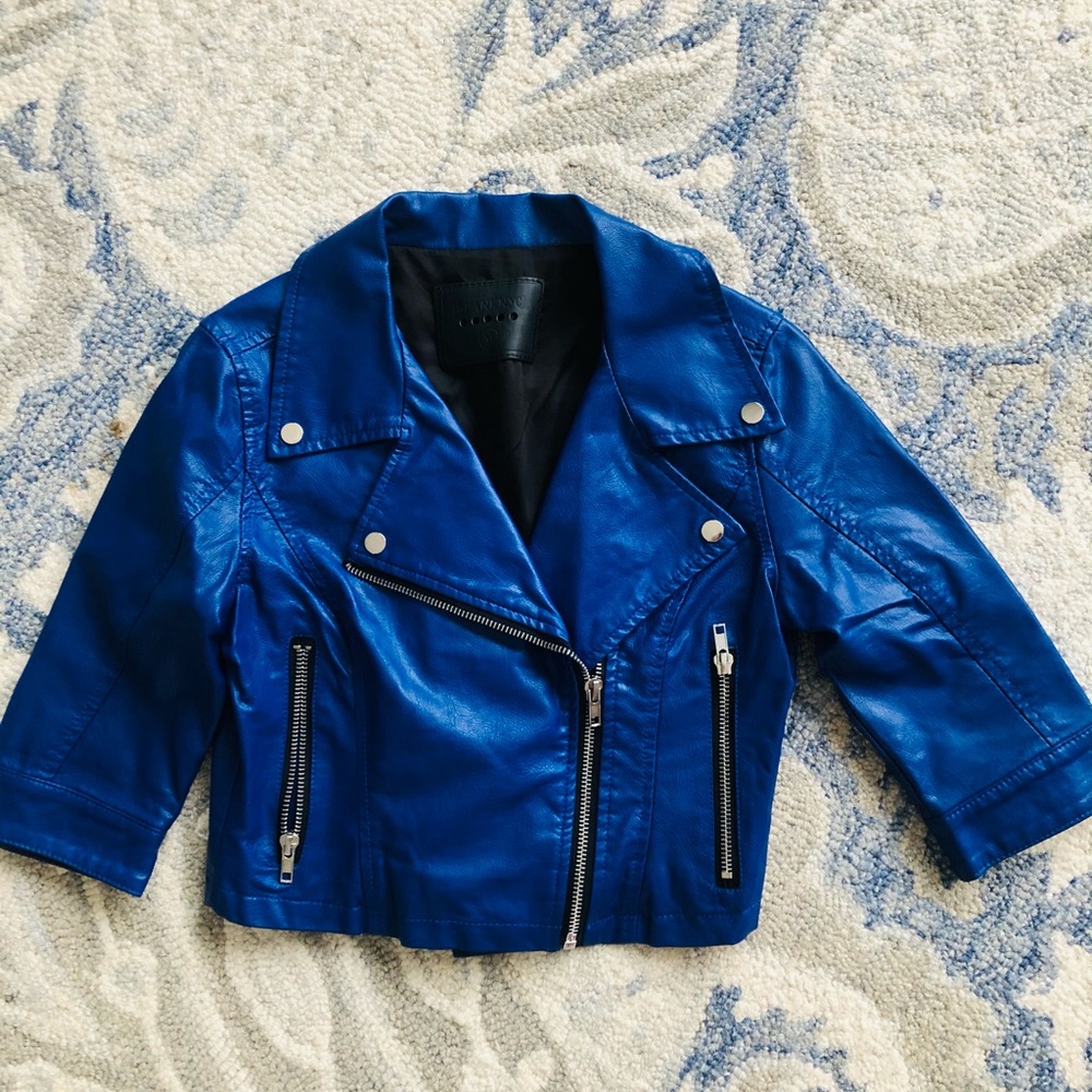 Leather Moto Jacket Girls BLANKNYC